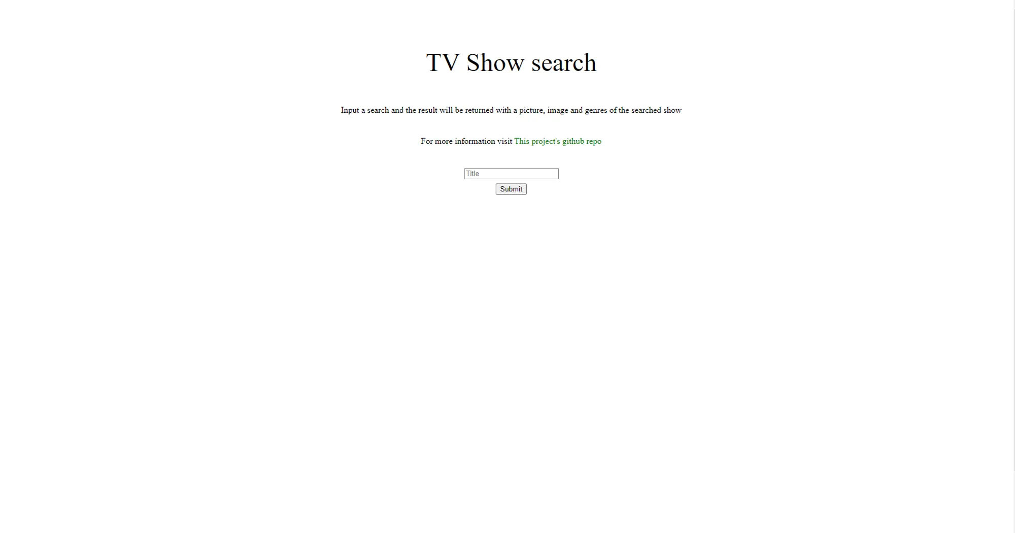 TV Show Search